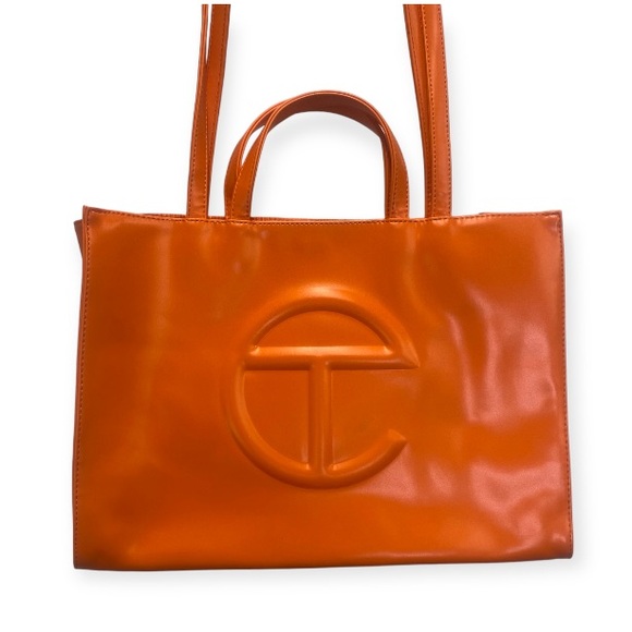 Telfar Orange Shopping Bag Tote Purse - Picture 2 of 11